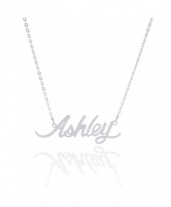 AOLO Tiny Carrie Name Charm Ashley Pendant Necklace - CH11V892PON