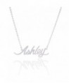 AOLO Tiny Carrie Name Charm Ashley Pendant Necklace - CH11V892PON