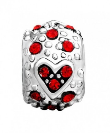 LovelyJewelry Bling Garnet Crystal Bracelet in Women's Charms & Charm Bracelets