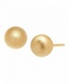 Just Gold 6 mm Satin Ball Stud Earrings in 14K Gold - CU183NCCHL9