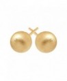 Just Gold Satin Ball Earrings
