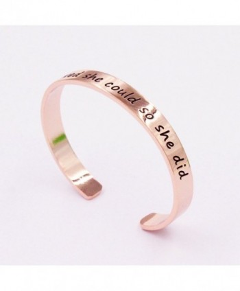 Classic hand stamped inspirational believed bracelets