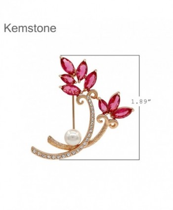 Kemstone Transparent Crystal Simulated Delicate in Women's Brooches & Pins