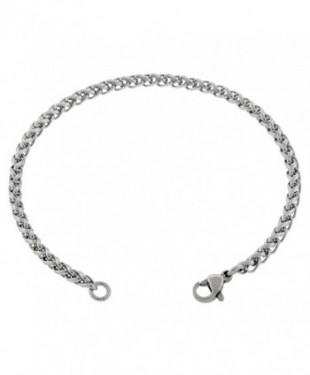 Women's Thin 3mm Wheat Chain Anklet- 316l Stainless Steel- 7in to 14in - CN124REOZA1