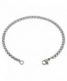 Women's Thin 3mm Wheat Chain Anklet- 316l Stainless Steel- 7in to 14in - CN124REOZA1