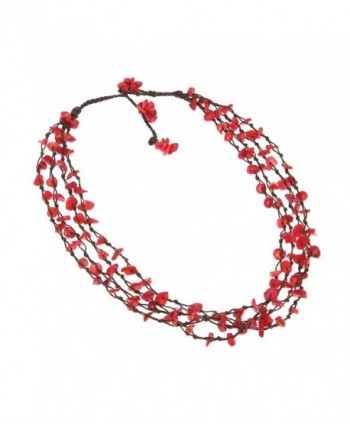 Reconstructed Cotton Beauty Multistrand Necklace