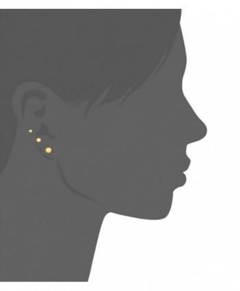 3 Pair 10k Gold Ball Earrings in Women's Ball Earrings