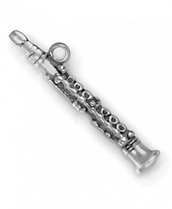 Corinna-Maria 925 Sterling Silver Musical Instrument Clarinet Charm - CD11BWB36XV