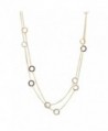 Spinningdaisy Circle Link Double Line Strand Necklace - CE12LHDEBWD