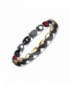 Titanium Magnetic Therapy Bracelet for Women Pain Relief for Arthritis and Carpal Tunnel Gold Black Two Tone - C012MSI224Z