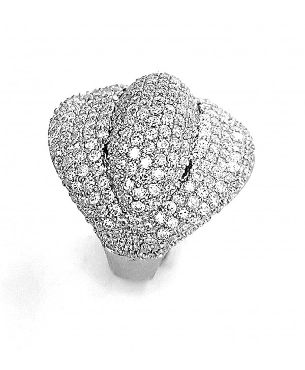 925 Solid Sterling Silver Cocktail Ring with Top Quality Cz in Different Sizes LR2 - CU12EM0JAJB