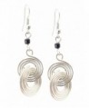 Maisha Fair Trade Wire Circle in Circle Drop Earrings- Black - CM11EUBJML5