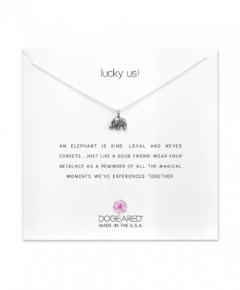 Dogeared Lucky Us Chain Necklace- 16" - Sterling Silver - C211OJNF4MF