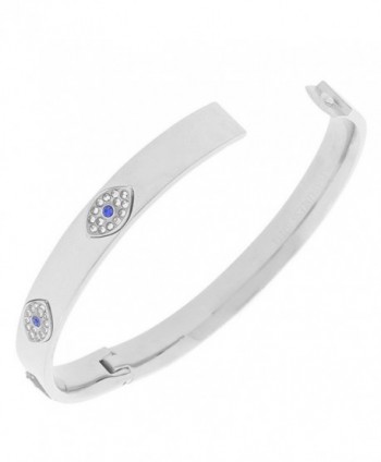 Stainless Silver Tone Protection Bangle Bracelet