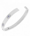 Stainless Silver Tone Protection Bangle Bracelet