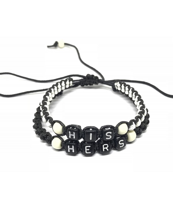 His and Hers Couples Bracelets Matching Handmade Bracelet Relationship Bracelets - White - CY1299G8G85
