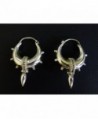 EARRINGS STERLING HANDMADE DESIGNER TIBETAN in Women's Hoop Earrings