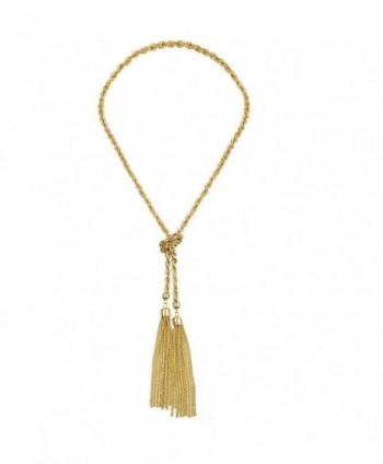 Long Tassel Necklace Y Shaped Lariat Knot Snake Chain Drop Pendant for Women - Gold-2 - CT187ZG4YN9