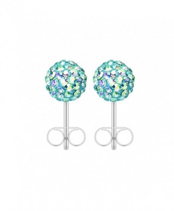 20G Aqua Multi-Sprinkle Dot Multi Gem Aurora Ball Inspiration Dezigns Ear Stud Earrings - CM17YLMQRIZ