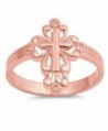 CHOOSE YOUR COLOR Sterling Silver Victorian Style Cross Ring - CQ12O491QK5