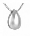 Cry on My Shoulder Teardrop Shape Satinless Steel Cremation Jewelry Pendant Ashes Urn Necklace - CY12J3RE58P