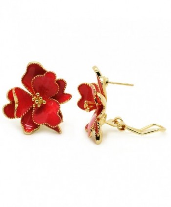 Flower Earrings Enamel Plated Fashion in Women's Stud Earrings