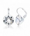 MYJS Bella Statement Earrings Clear Swarovski Crystal Rhodium Plated - C412BBWQ94N