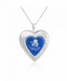 Sterling Silver Simulated Cameo Little Angel Heart Locket Necklace- 18" By Regetta Jewelry - CS1827SMOHX