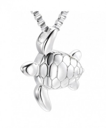 Sea Turtle Memorial Pendant Stainless Steel Cremation Urn Keepsake For Ashes Necklace - CE188ARNTG2