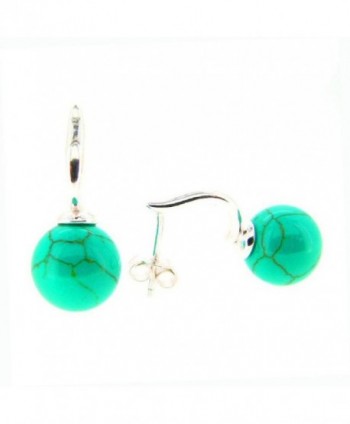 Sterling Silver Simulated Turquoise Earrings