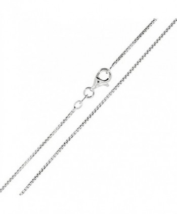 Sterling Silver Box Chain 1mm-12mm Made in Italy Solid 925 Womens Mens Necklace 14-30" - CX185IA0DCR