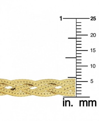 Yellow Silver Braided Herringbone Bracelet in Women's Link Bracelets