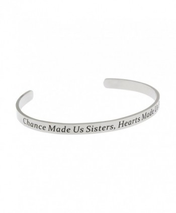 Polished Stainless Sisters Friends Bracelet
