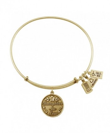 Daughter in Law Charm Bangle Gold Finish - CZ11VBZJD85