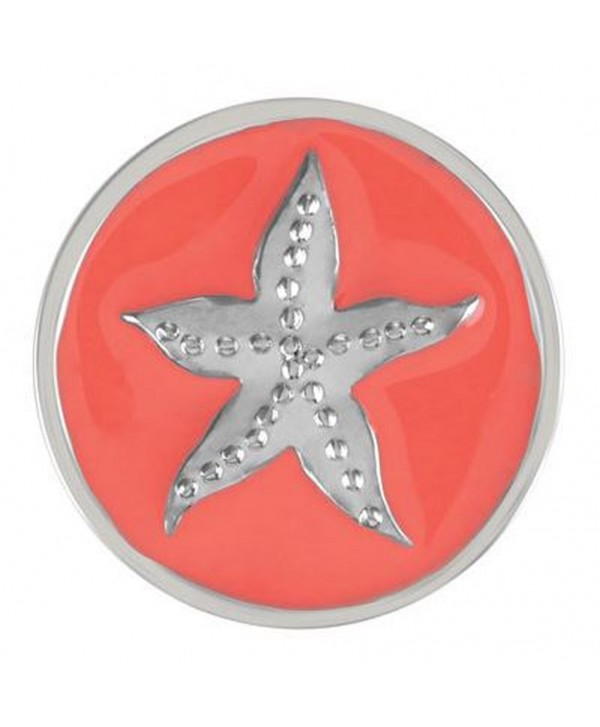 Ginger Snaps Coral Starfish SN21-21 Interchangeable Jewelry Snap Accessory - C511YU34VFZ