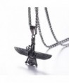 U7 Farvahar Stainless Necklace black gun plated in Women's Pendants