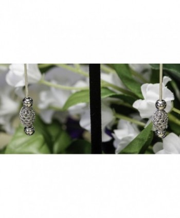 Designs Nathan Silver Earrings Textured in Women's Drop & Dangle Earrings