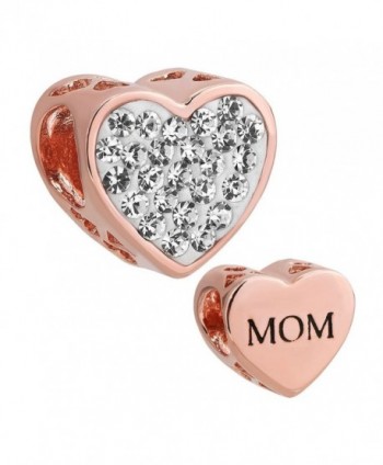 Mel Crouch Heart I Love You Mom Charms Family Mother Charms for Mother's Day Gifts for Bracelets - CM185CTDM96