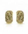 Bling Jewelry Plated Braided Earrings