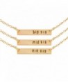 Family Love Neckalce Gold Plated Big Middle Little Sister Engraved Pendant Necklace Set - Color 1 - CB12OCI3KZD