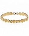 SilverLuxe 18kt Gold Plated 925 Sterling Silver Hugs and Kisses XOXO Bracelet - CR12GU9PXFX