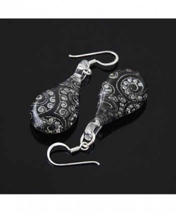 Sterling Abstract Glitter Waterdrop Earrings