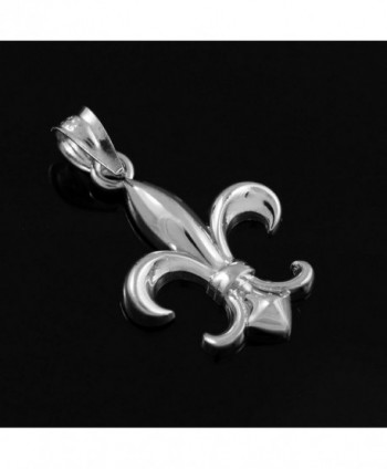 Sterling Silver Fleur Pendant Necklace