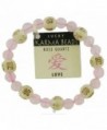 Zorbitz Lucky Karma Bracelet- Rose Quartz for Love and Friendship- Women's Genuine Gemstone Stretch Bracelet - CA111KXDJXX