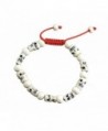 Tibetan Mala Carved Yak Bone Skull Wrist Mala/ Bracelet for Meditation BM-24 - CG11HFR54YZ