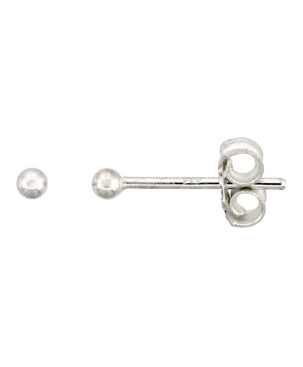 Sterling Silver Teeny 2mm Ball Stud Earrings / Nose Studs 1/16 inch - CE111G52CAZ