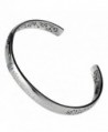 Vintage Pattern "All Things Are Possible" Stainless Steel Cuff Band Bangle Bracelet - C411N4WNTRJ