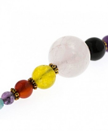 Genuine Multi Colored Gemstone Spheres Bracelet in Women's Link Bracelets