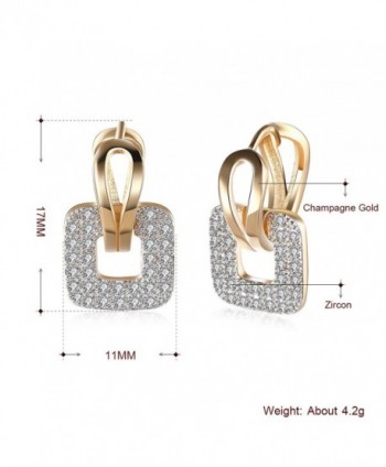 Lynlon Cubic Zirconia Earrings Champagne in Women's Drop & Dangle Earrings
