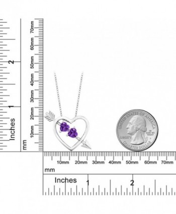 Purple Zirconia Sterling Silver Pendant